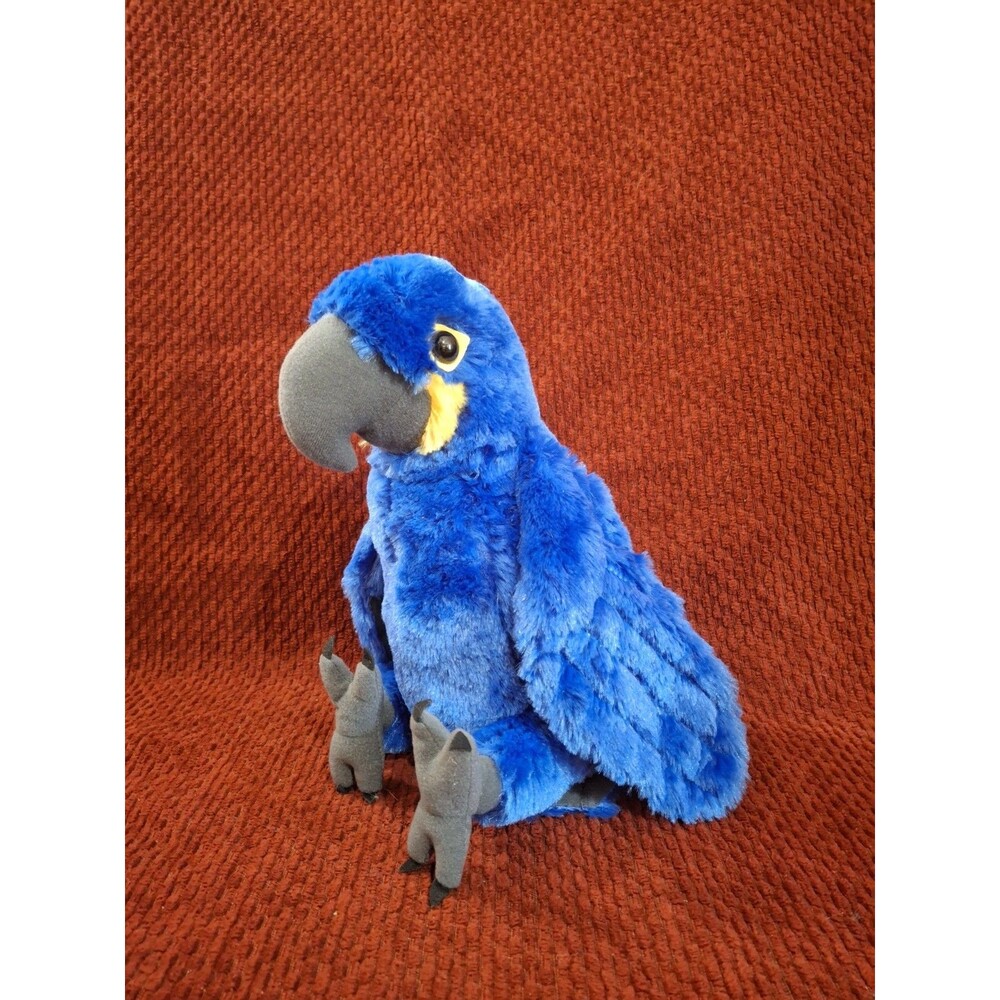 Hyacinth Macaw 12" Cuddlekin Wild Republic plush stuffed animal parrot blue bird